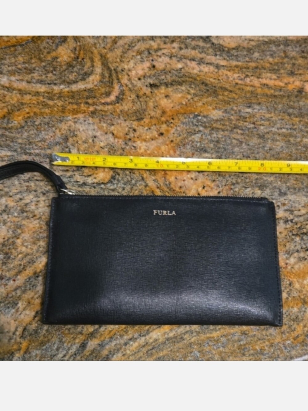Furla Black Leather Wristlet
